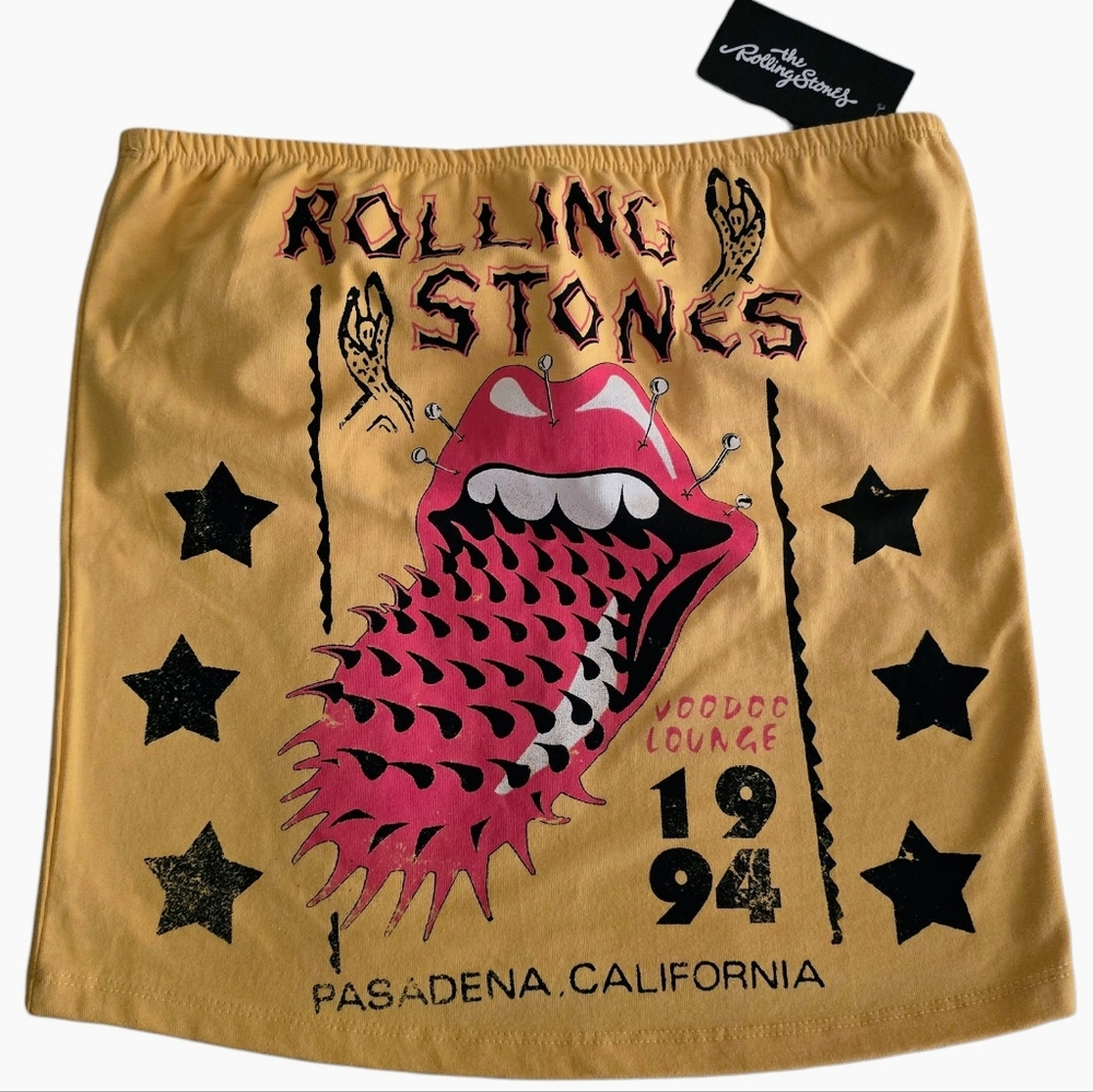 👅 Rolling Stones Voodoo Lounge 1994 Pasadena California Tube Top Crop Med & Sml